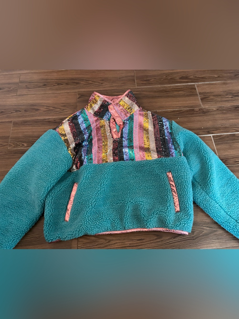 Queen of Sparkles Sequin Fleece Pullover